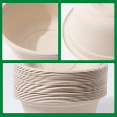 250PCS Food Preparation Burger Storages Cake Packaging Box Lunch Boxes Primary - Primary 350ml+PP lid