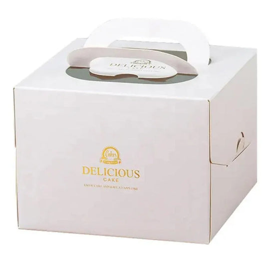 30PCS White Portable Cake Boxes Display Window Packing Case Party with Handle Birthday - 12 inch
