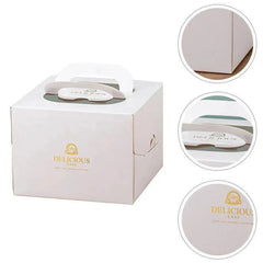 30PCS Bear Portable Cake Boxes Display Window Packing Case Party with Handle Birthday - 4 inch