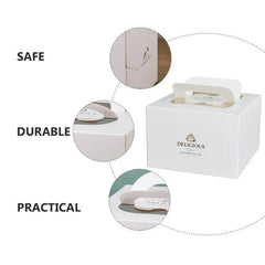 30PCS Bear Portable Cake Boxes Display Window Packing Case Party with Handle Birthday - 4 inch