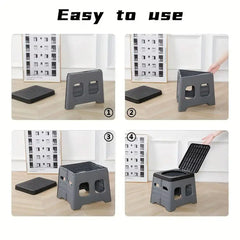 Outdoor Travel Toilet Portable Folding Stool Seat for Camping Hiking and Outdoor - Grey