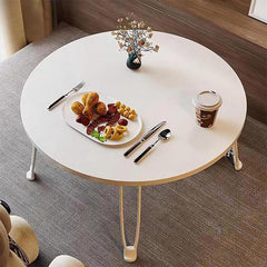 Small Foldable Computer Desk Portable Bed Table Round Home Office Laptop Stand