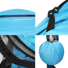 Outdoor Camping Tent Portable Sun Protection Lightweight Quick Setup Shelter - Orange 2-3 Person