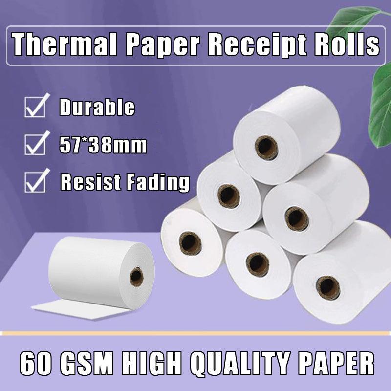 100PCS 57x38mm Thermal Paper Rolls Bulk for Eftpos POS Cash Receipt Printers