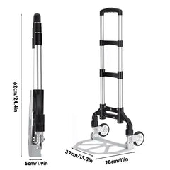 Folding Hand Trolley Cart Heavy Duty Utility Truck Portable Pull Wagon Trailer