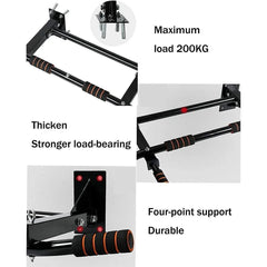 Wall Mounted Pull Chin Up Bar Home Gym Training Workout Dip Bar Exercise Fitness