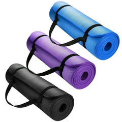 20MM Thick Yoga Mat Pad NBR Nonslip Exercise Fitness Pilate Gym Durable - Black