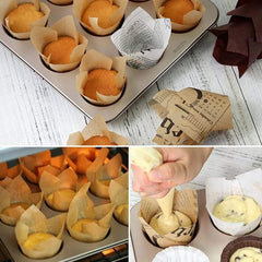 1000PCS Grease-proof Cupcake Liners Muffin Cup Cup Cake Paper Cup Large - Cowhide