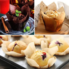 1000PCS Grease-proof Cupcake Liners Muffin Cup Cup Cake Paper Cup Large - Cowhide