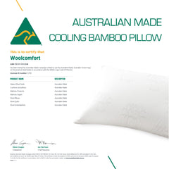 Luxor Australian Made Bamboo Cooling Pillow Standard Size Single Pack