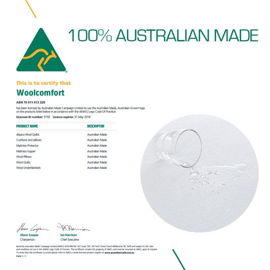 Woolcomfort Cotton Terry Fully Fitted Waterproof Mattress Protector King Size