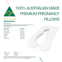 Woolcomfort Aus Made Maternity Pregnancy Nursing Sleeping Body Pillow Pillowcase Included Grey