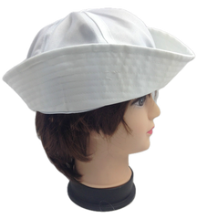 Adult White Sailor Hat Marine Unisex Gob Captain Navy Hen's Night Doughboy Cap