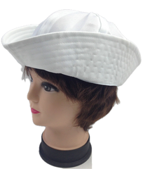 Adult White Sailor Hat Marine Unisex Gob Captain Navy Hen's Night Doughboy Cap