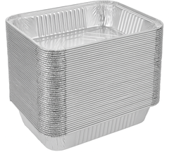 120x Aluminium Disposable Foil Food Container Trays Pans Baking Roast Bulk 22x15.5x5cm