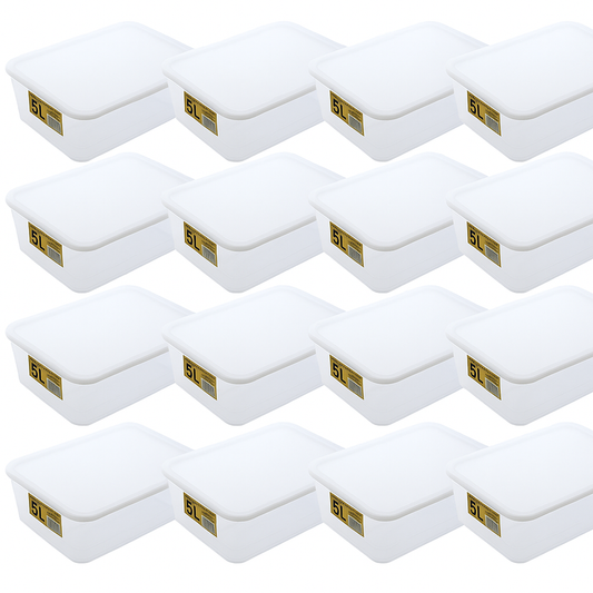 16x 5L Food Storage Containers w/ Lids Bulk Lot - Made in Australia