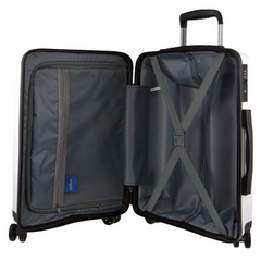 Pierre Cardin x Milleni 3-Piece Hardshell Super Light Luggage Bags Travel Suitcase - Burgundy/White