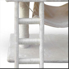 158cm Cat Tree Scratching Post Scratcher Pole Gym Toy House Furniture Multilevel - beige