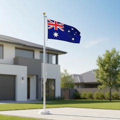 6.0m Flag Pole Full Set / Kit w Australian Flag