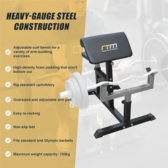 Preacher Curl Bench – Commercial Weight Bench for Bicep and Arm Workouts