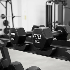 5kg Dumbbells Pair PVC Hand Weights Rubber Coated