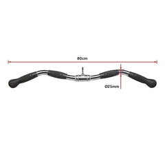 Randy & Travis Rubber-Coated Revolving Curl Row Bar Attachment for Gyms