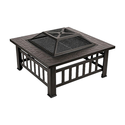 18" Square Metal Fire Pit Outdoor Heater