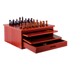 10 in 1 Wooden Chess Board Games Slide Out Checkers House Unit Set