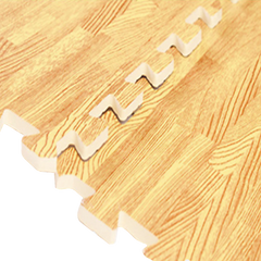 12 Tiles EVA Fitness Home Yoga Gym Interlocking Floor Puzzle Mat - Wood Colour