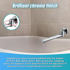 240mm Brass Bath Safety Spout Swivel