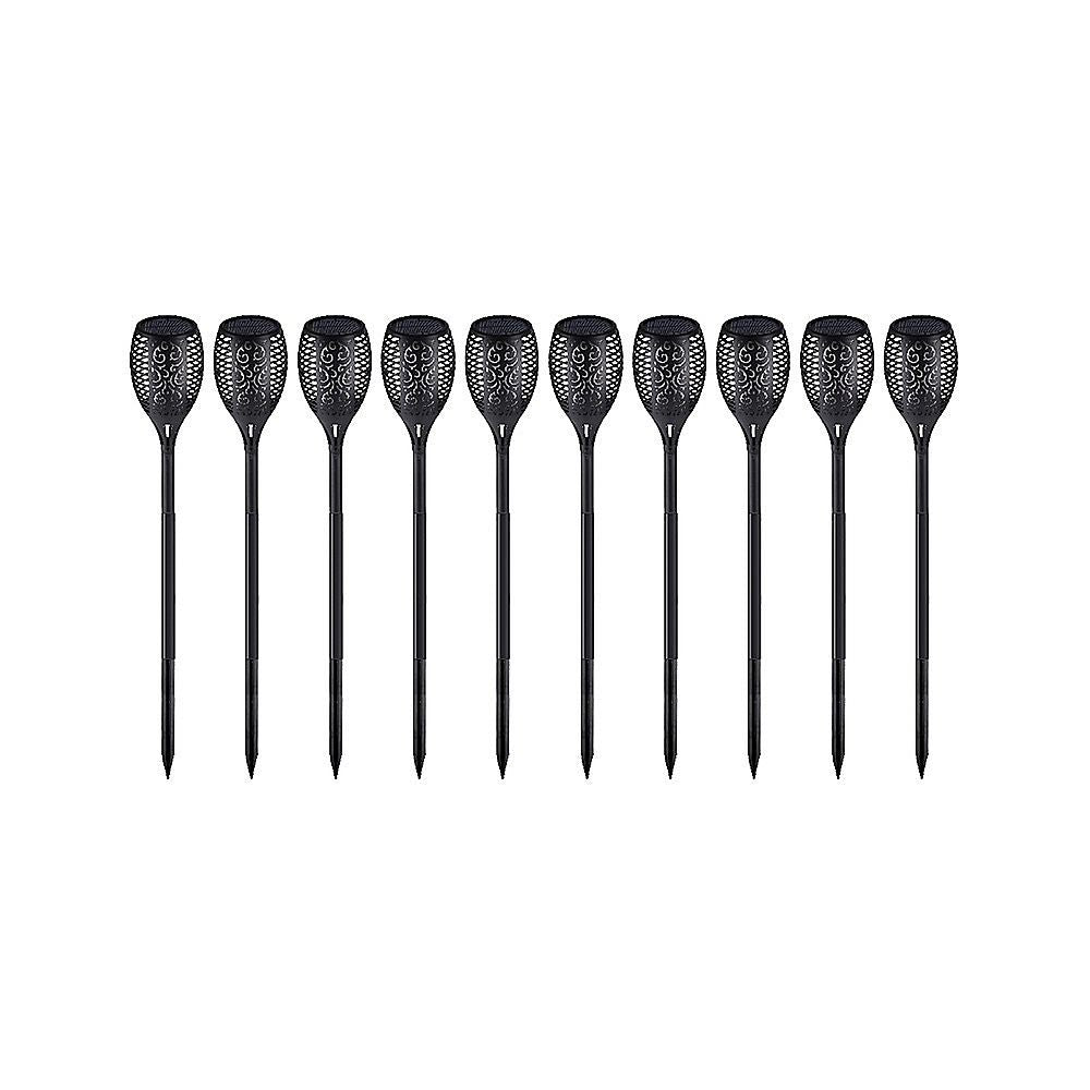 10 Pack Solar Torch Lights 96 LED Flickering Lighting Dancing Flame Garden Lamp