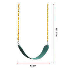 2 Pack Swings Seats Heavy Duty 66" Chain Plastic Coated Playground Swing