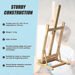 Tabletop Easel Wood Studio H Frame Artist Painting Display Stand For Art Wedding Shop Use