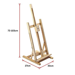 Tabletop Easel Wood Studio H Frame Artist Painting Display Stand For Art Wedding Shop Use