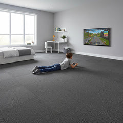 5m2 Box of Premium Carpet Tiles Commercial Domestic Office Heavy Use Flooring Charcoal