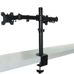 Dual LCD Monitor Desk Mount Stand Adjustable Fits 2 Screens Up To 27"