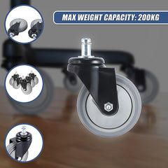 5x Office Chair Caster Wheels Set – Heavy Duty Universal Replacement for All Floors