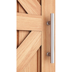 Round 300mm Stainless Steel Push Pull Door Handle for Wood Glass