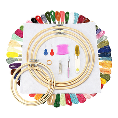 Embroidery Starter Kit Cross Stitch Kit DIY Hand Craft Stitch 50 Colour Kit