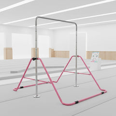 Kids Gymnastics Bars Training Horizontal Bar Monkey Kip Bar Pink