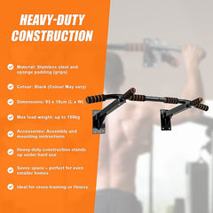 Heavy Duty Pull Up Bar Home Gym Chin Up Bar Wall Ceiling Mount