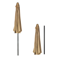 9FT Patio Umbrella Outdoor Garden Table Umbrella with 8 Sturdy Ribs