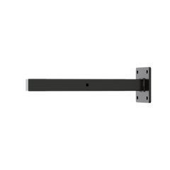 20cm Floating Shelf Brackets Industrial Metal Shelving Supports 4-Pack - Black