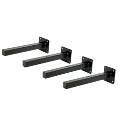 20cm Floating Shelf Brackets Industrial Metal Shelving Supports 4-Pack