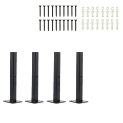 20cm Floating Shelf Brackets Industrial Metal Shelving Supports 4-Pack