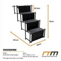 Folding Dog Car Boot Steps Ladder Lightweight Strong Pet Stairs