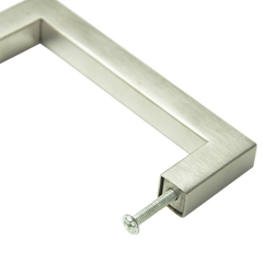 Brushed Nickel Stainless Steel Kitchen Cabinet Square Drawer Pull Door Handles 15-Pack