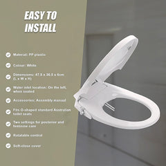 Non Electric Bidet Toilet Seat W/ Cover Bathroom Spray Water Wash