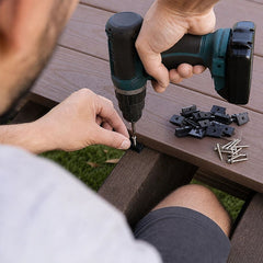 100 Composite Decking Hidden Fixing Fasteners Plastic T Clips & Screws