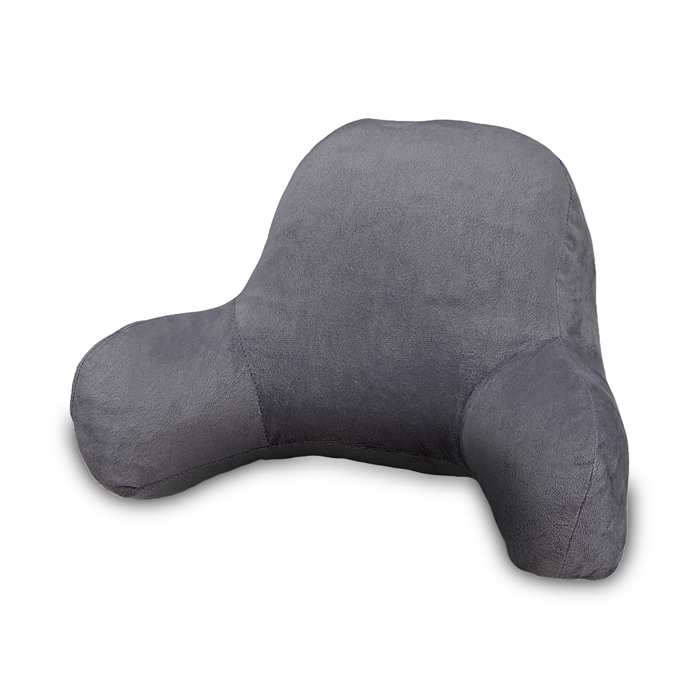 52cm Reading Pillow Back Rest Lumbar Support Arm Seat Cushion Lounger In Dark Grey For Comfortable Relaxation